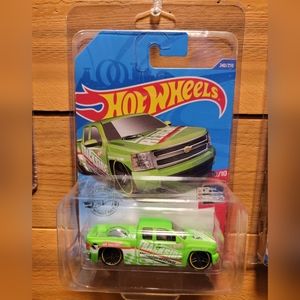 2020 Hotwheels Green Chevy Silverado HW Rescue Treasure Hunt.
